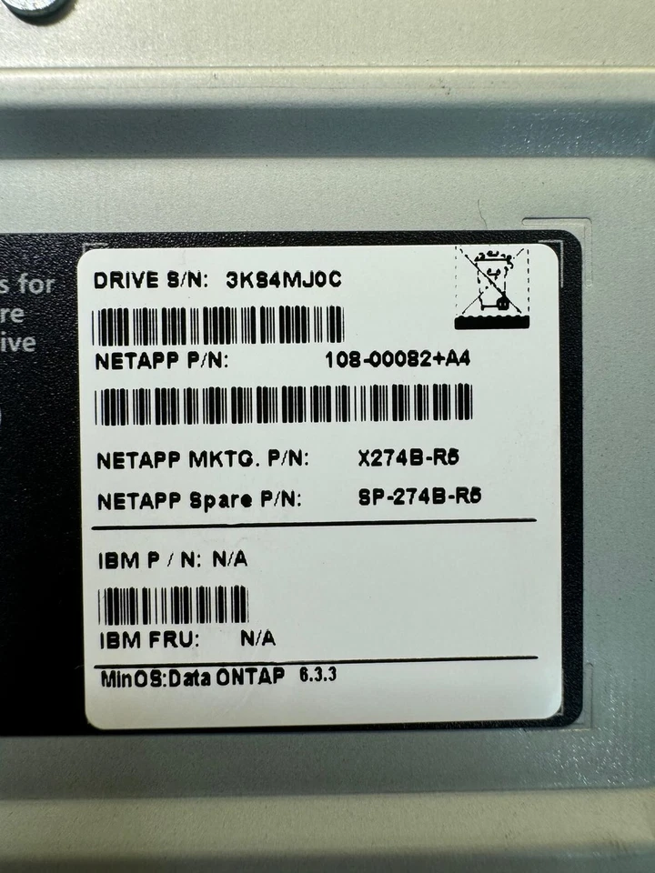 NetApp 146GB 108-00082+A4 X274B-R5 10K RPM 2.0Gbps FC 3.5" Server Hard Drives - Image 2 of 4