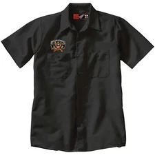 PRO 2ND AMENDMENT Patriot Mens Mechanic Style Work SHIRT Libertarian tattoo Auto