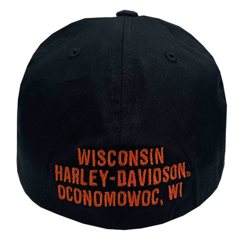 Harley-Davidson Men's Absorb Bar & Shield Stretch Fit Baseball Cap - Black - Picture 2 of 2