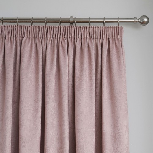 Pencil Pleat Curtains 100% Polyester Galaxy by Fusion in Blush - Picture 2 of 3