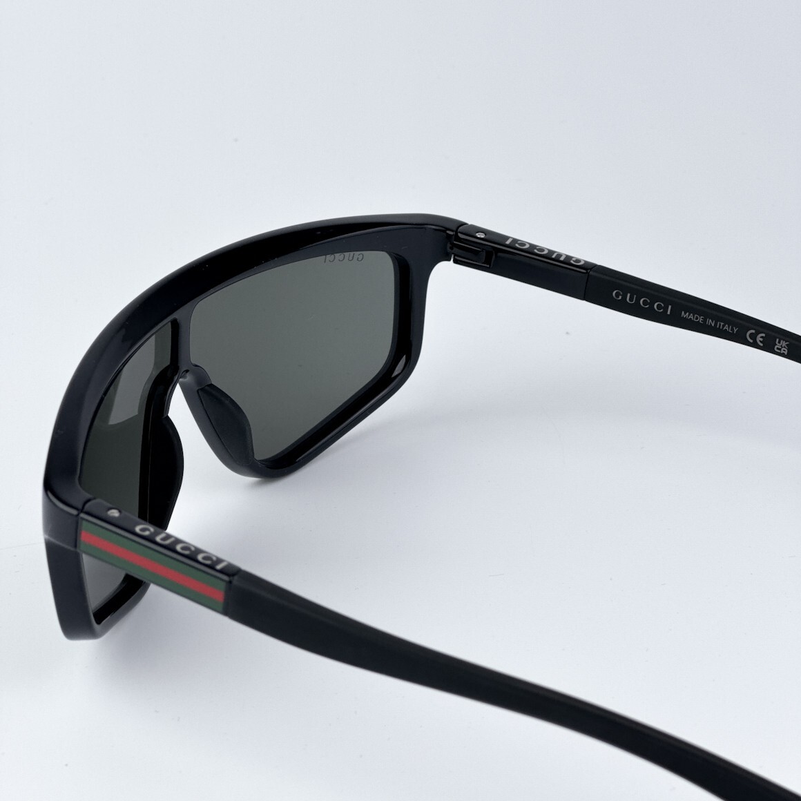 BRAND NEW Gucci GG1736S 001 Black Grey Unisex Sunglasses GG 1736S Gucci Men AUTHENTIC Sunglasses Black Grey Single Lens  main image 2