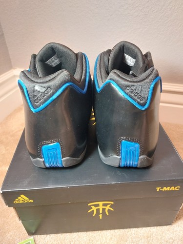 ADIDAS TMAC 3 RESTOMOD BASKETBALL SHOES, GY0258, NIB, BLACK / BLUE - Picture 3 of 5