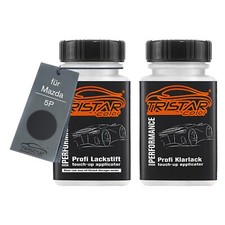 Autolack Lackstift Set für Mazda 5P Ash Black Metallic Basis Klarlack je 50ml