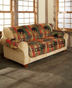 Dakota Lodge Log Cabin Sofa Couch Slipcover Home Decor Lodge Log Cabin Sofa Couch Slipcover