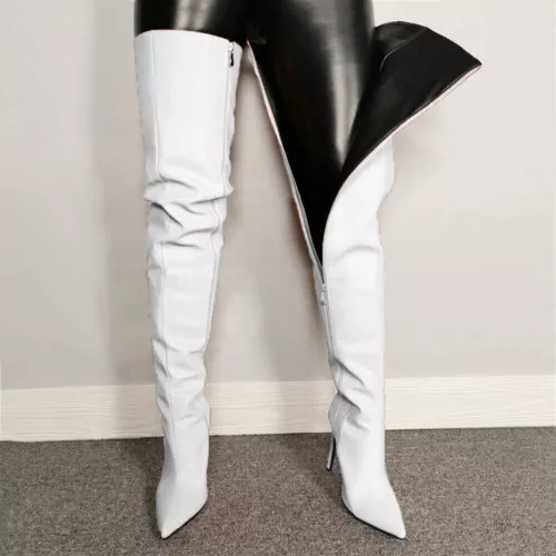 Women Stiletto Heels Shoes Pointed Toe Party Over The Knee Thigh High Boots - Bild 13 von 31