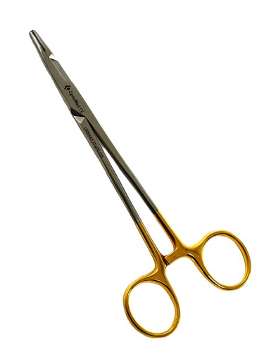 Olsen Hegar Needle Holder 5" To 7.5" Serrated With Tungsten Carbide Inserts - Picture 37 of 37