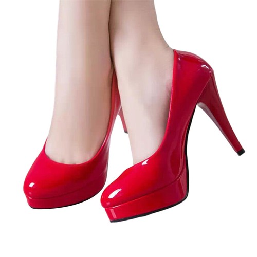 Damen Stilettoabsatz Lackleder Spitz Schlupf High Heels Pumps Sexy Party schuhe - Bild 2 von 27