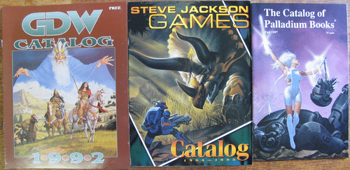 GDW 1992 Steve Jackson Games 1994/5 Palladium Books Herbst 1997 Kataloge sehr guter Zustand