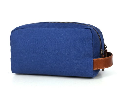 Bolsa de aseo de cuero de lona para baño de viaje kit doble de afeitado - Imagen 17 de 25