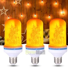 Led Flame Light Bulb, 1-3PCS E26 Flickering Light Bulbs Flame Light Bulbs 4 Mode