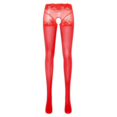 Womens Oil Glossy Crotchless Pantyhose Stockings Stretchy Tights Sports Lingerie - Picture 7 of 69