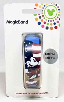 New Disney Parks Mickey Americana MagicBand Link It Later Blue Magic Band