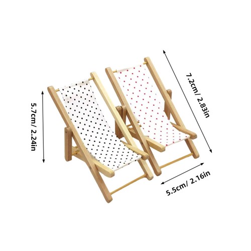 2 Pcs Mini-Möbel Mikro-Landschafts-Miniatur-Strandkorb Mini-Lounge-Sessel - Bild 12 von 12