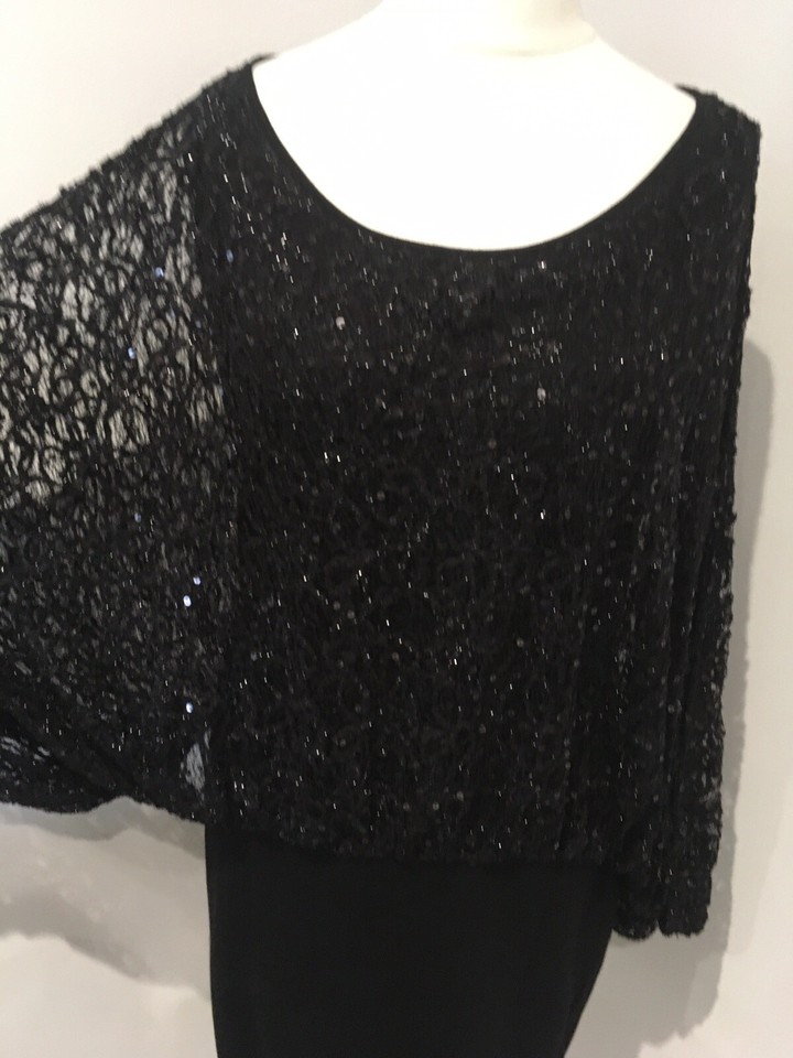 Phase Eight occasion / party dress, knit with embellished lace, vgc