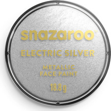 Snazaroo Metallic Face and Body Paint, 18.8g 0.66-oz Pot, Silver