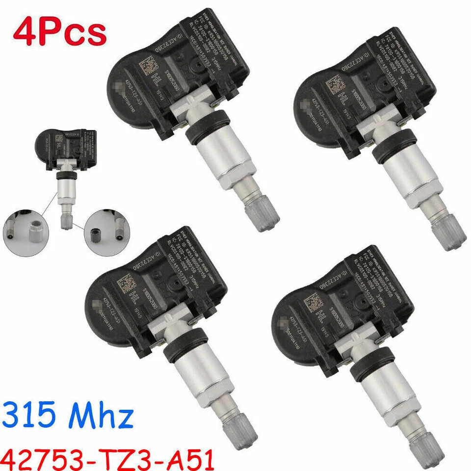 Set (4) For Acura ILX TLX MDX RDX Tire Pressure Sensor OEM 42753-TZ3-A51 315 Mhz - Image 2 of 4