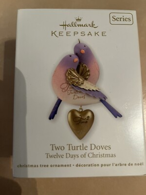 2012 Hallmark Two Turtle Doves Twelve Days of Christmas Ornament 2 in series