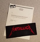 Metallica Original 1983 Kill 'Em All Tour Large Sew On Patch With Coa Very Rare