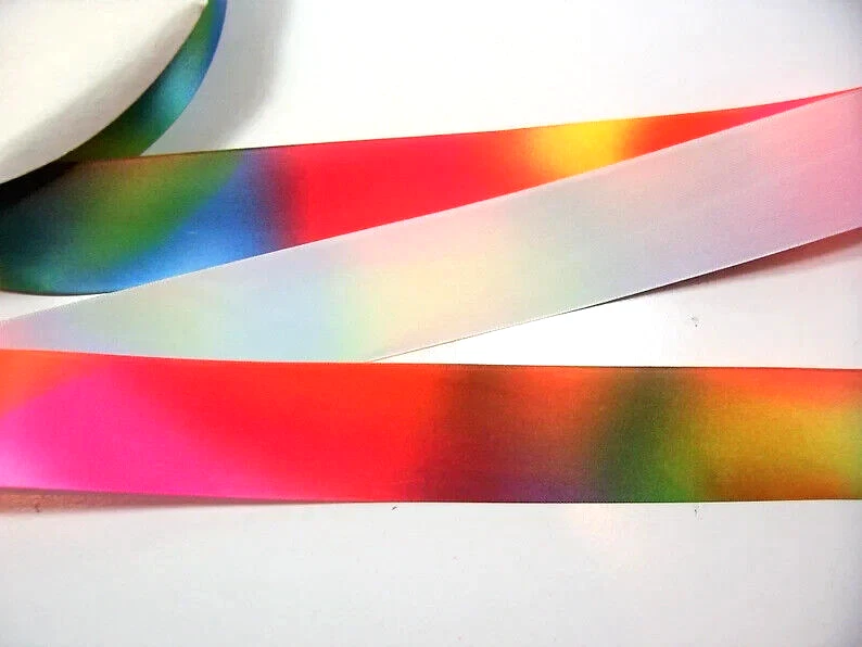 Rainbow Single Face Satin Ribbon 1 1/2" wide x 9 yards Fiesta Multi Polyester B5 - Image 2 of 4