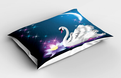 Kopfkissenbezug Personalisiert Kissenhülle für Haus Schwan Magie Lily White Swan