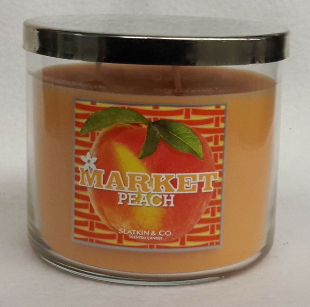 1 Bath & Body Works MARKET PEACH 3Wick Scented Wax Candle 14.5 oz eBay