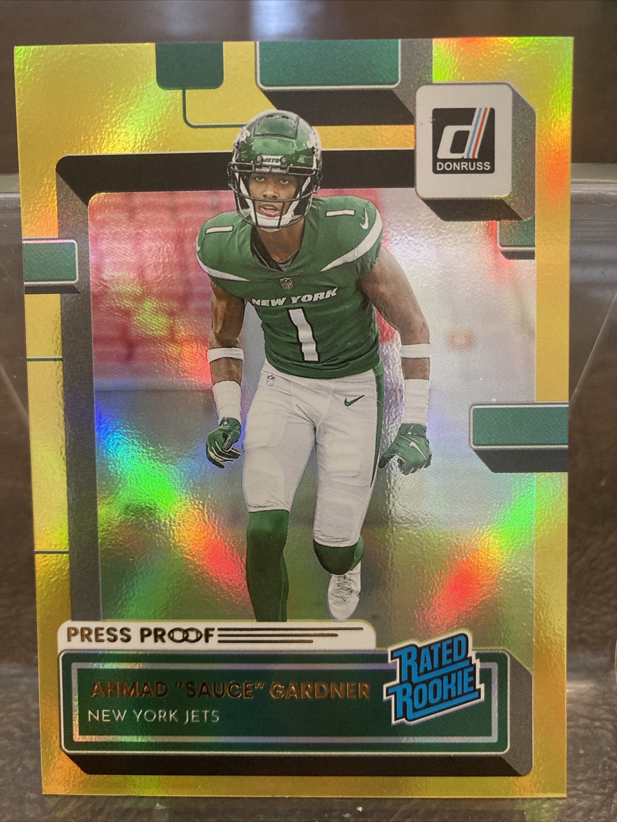 2022 Donruss Ahmad Sauce Gardner Gold Premium Press Proof Rated Rookie
