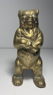 Vintage Messing Grisly Bear Spardose 