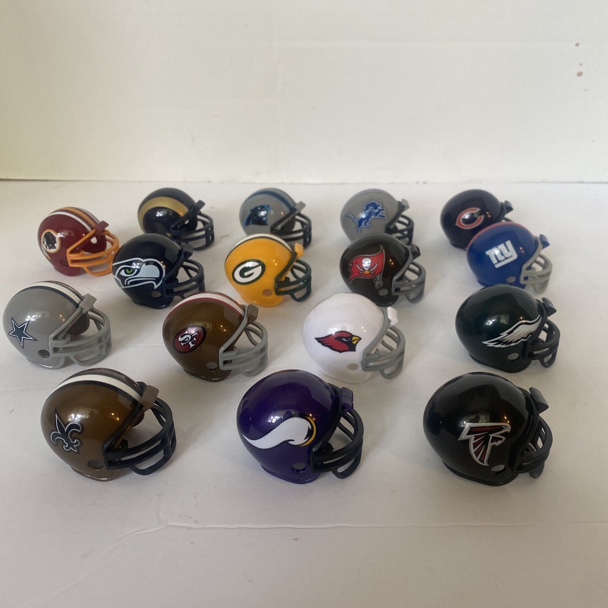 Riddell Miniature NFL Plastic Helmets 2014 All 16 NFC Teams