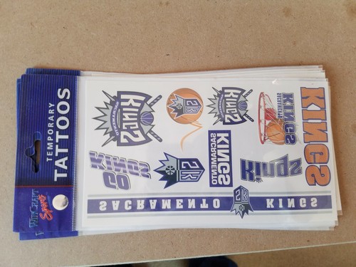 Sacramento Kings - NBA - TATUAGGI TEMPORANEI 1 foglio - SPEDIZIONE GRATUITA - Foto 2 di 2