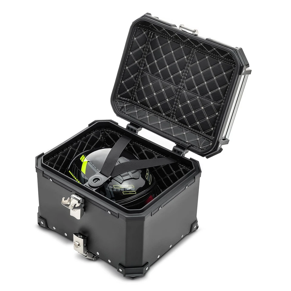 Aluminium top box for BMW R 45 / 65 / 80 GS Top Case Bagtecs XB45 black Foto 4 de 4