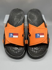 Side Out Unisex Orange  Black Rubber Slide Sandals Size M7 W9