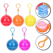 5 Pcs Pvc Reusable Emergency Ponchos Keyring Rain Covers Gear