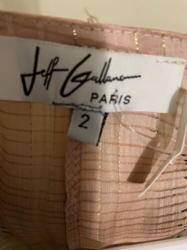 Jeff Gallano Maxi Dress Paris Size 2 Beautiful Dress Pink/blk/gold Design - Picture 3 of 10