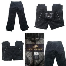 Rare Obermeyer Snowboarding Plaid Ski Snow Pants Cargo Size 8 Women's Skiing
