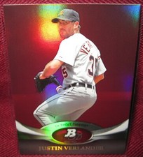 2011 BOWMAN PLATINUM #82 JUSTIN VERLANDER RUBY REFRACTOR
