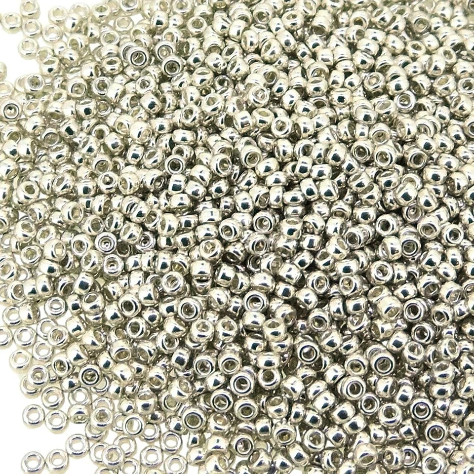 Cuentas Semilla Redondas Miyuki Tamaño 15/0 Plata Galvanizada, Dorado, Negro MI-15-CMD1 Foto 3 de 4