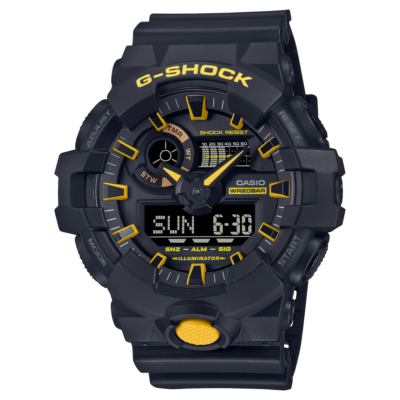 New Casio G-shcok GA700cy-1a Caution Yellow Limited Analog Digital