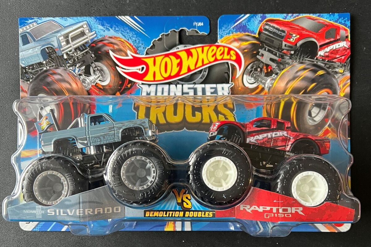 2023 Hot Wheels Monster Trucks (Demolition Doubles) Silverado Vs Raptor