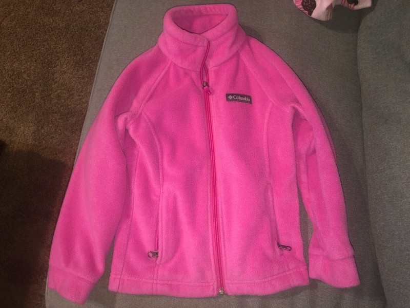 Columbia Girls Zip Up Fleece Pink XXS Used 