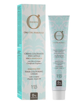Barex Italian Cream Color for Hair No Ammonia 1:1.5 Olive Oil 100 ml./3.3 fl.oz.