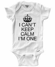 Infant Baby Bodysuit One-Piece shower 1st Birthday Gift I Can't Keep Calm Im One