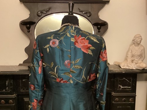 Designer Condici Mother Of The Bride Vibrant Floral Outfit Dress Suit Size 14 - Picture 6 of 23