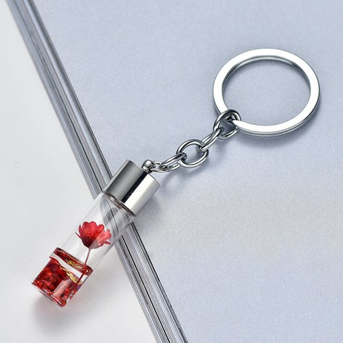 2 Pieces Preserved Flower Keychain 's Aesthetic Chains for Backpacks - Zdjęcie 10 z 12