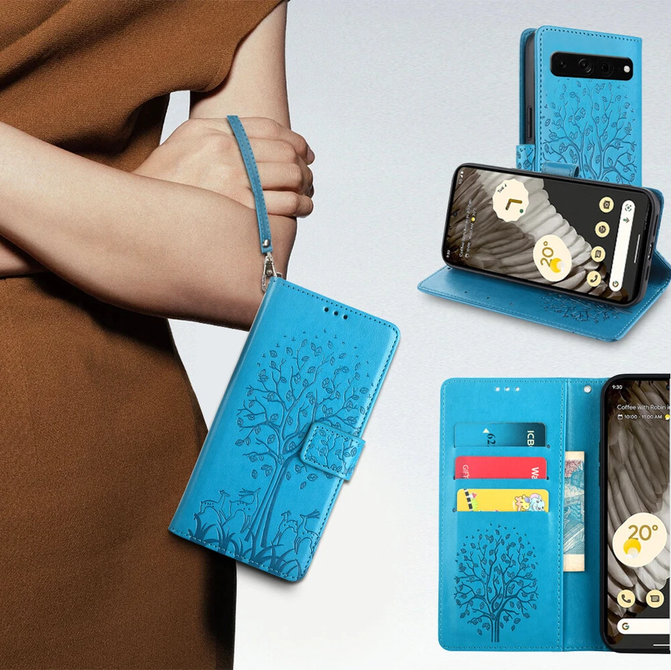 Wallet Flip Case Stand Cover For Google Pixel 3 4 5 6 7 8 9 10 Pro 7a 6a 5a 4a - Image 2 of 4