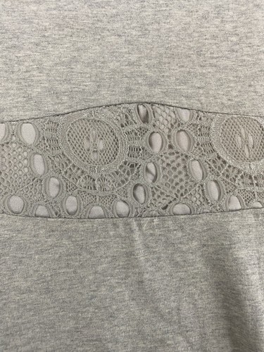 Guess Kids Girls Sz 12Y Short Cap Sleeve Gray Lace Waist Detail Fit Flare Dress - Picture 9 of 10