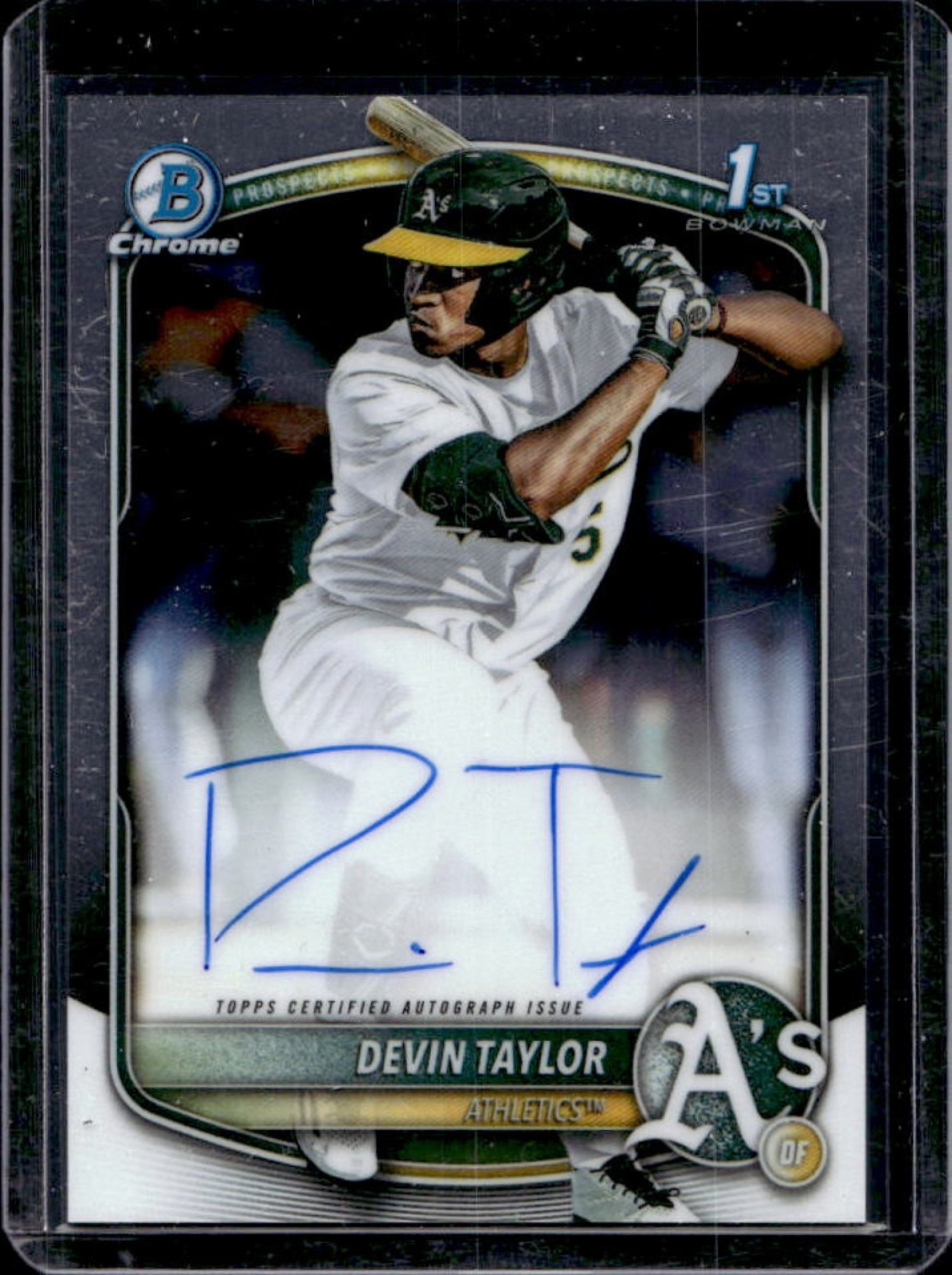 2025 Bowman Draft Devin Taylor Chrome Auto 1st Prospect #CPA-DT Athletics