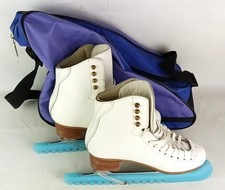 Jackson Ice Skates + Bag Girls 4B Figure Skating 2070 Child Youth Mark IV Blades