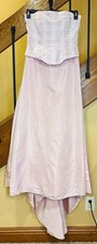 Jessica McClintock For Gunne Sax Pink Formal Dress Sleeveless Train SZ.9/10 USA