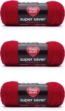 Red Heart Super Saver Metallic Yarn, 5 oz/255 yds, Multiple Color Choice,3 Pack