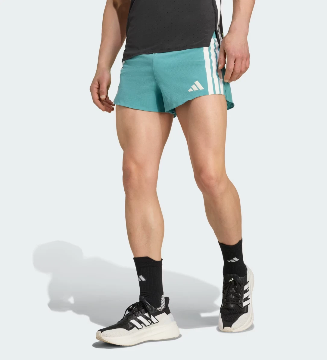 Adidas Adizero 5" Running Gel Pocket Shorts Powder Teal SZ S-XL Men's JV7162